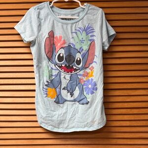 Disney Blue Stitch Floral Tee